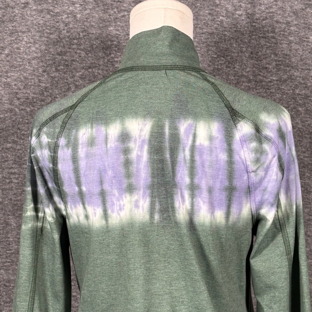 Dolan Tie Dye Full Zip Jacket Green Purple Thumbholes Temperature Control Small - Picture 5 of 10